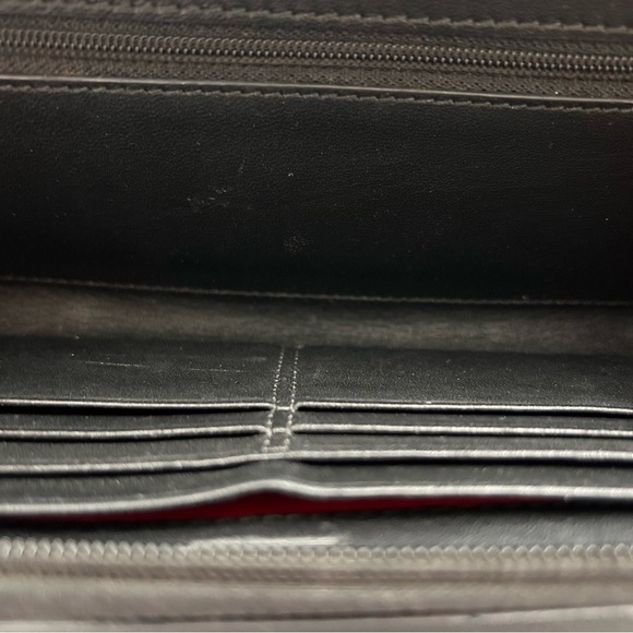 Coach Red and Black Tartan Wristlet - Picture 6 of 6